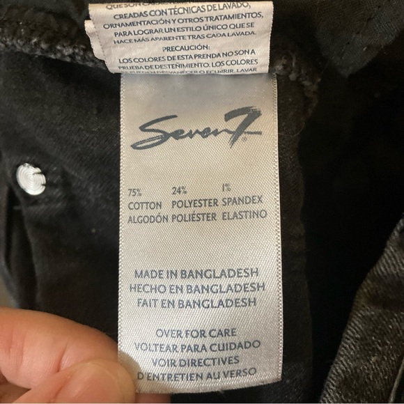 Seven7 Women's Black Straight leg Jeans Denim Dark Wash Size 6 Everyday - Picture 7 of 10